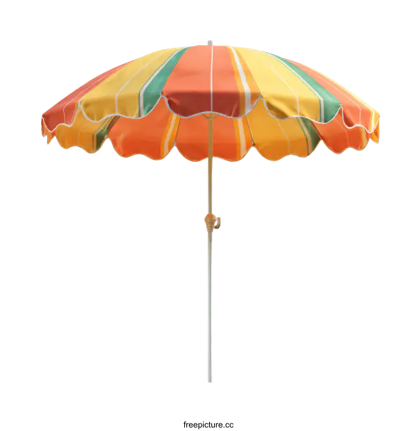 [Transparent Background PNG]Colorful Striped Outdoor Garden Umbrella