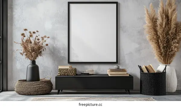 Modern Minimalist Living Room Mockup