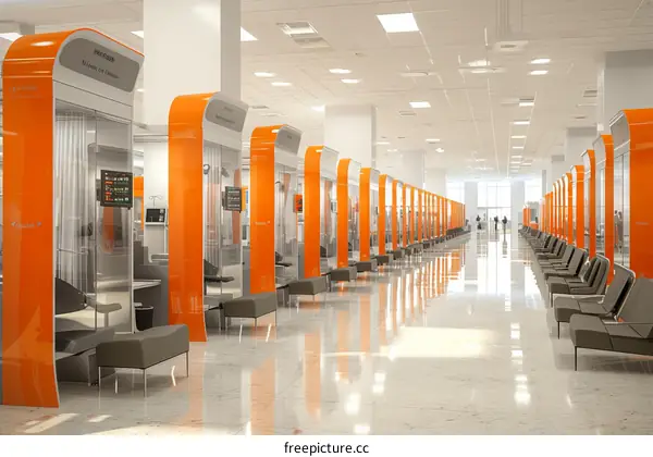 The innovative design of the hospital corridor