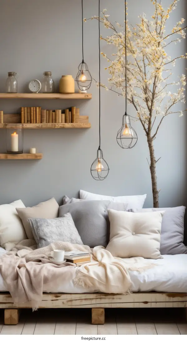 Cozy Interior with Daybed and Neutral Colors