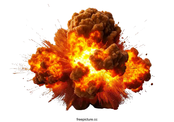 [Transparent Background PNG]Explosive Explosion Effect Illustration