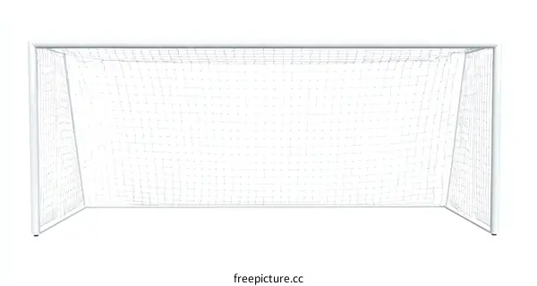 Soccer Goal Net Isolated on White Background