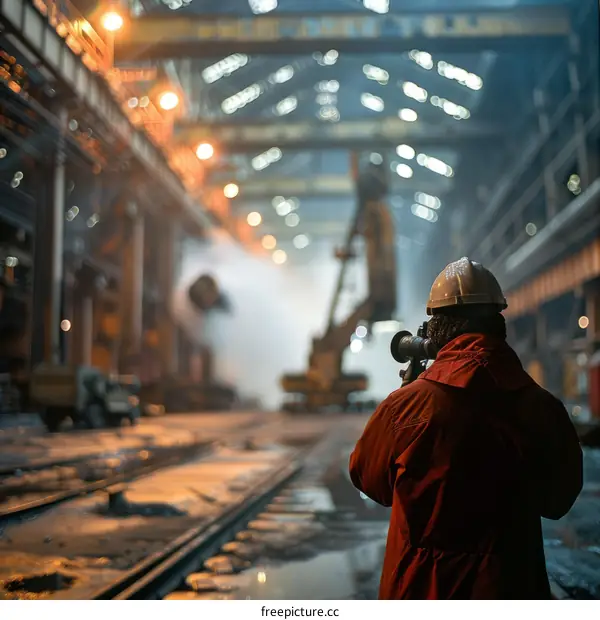 Industrial Photography Capturing Steel Mill Operations