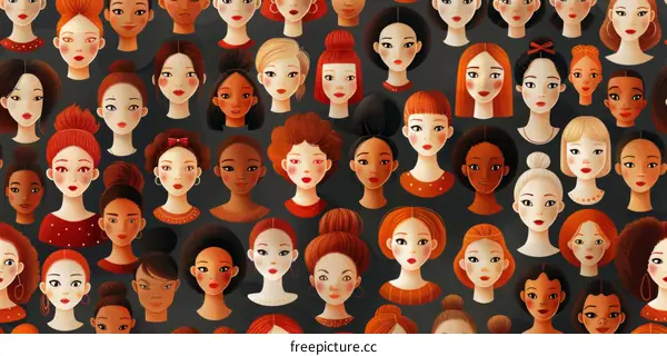Diverse group of women of different ethnicities and cultures