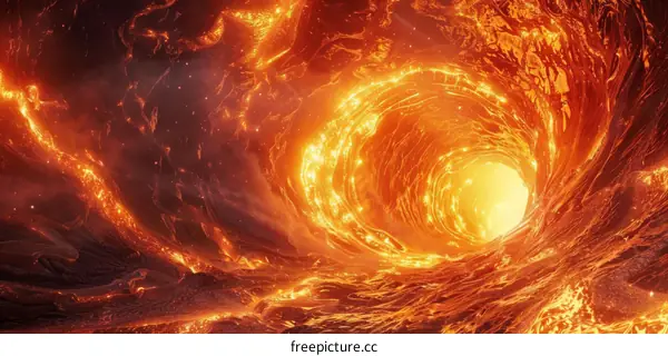 Abstract Volcano Lava Flow  Fantasy Background