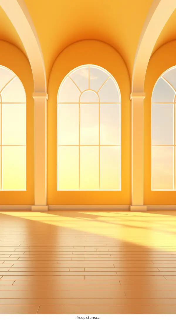 Bright and Airy Virtual Room with Large Windows