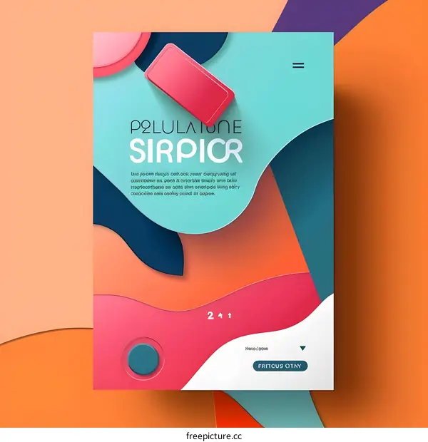 Abstract Colorful Geometric Design