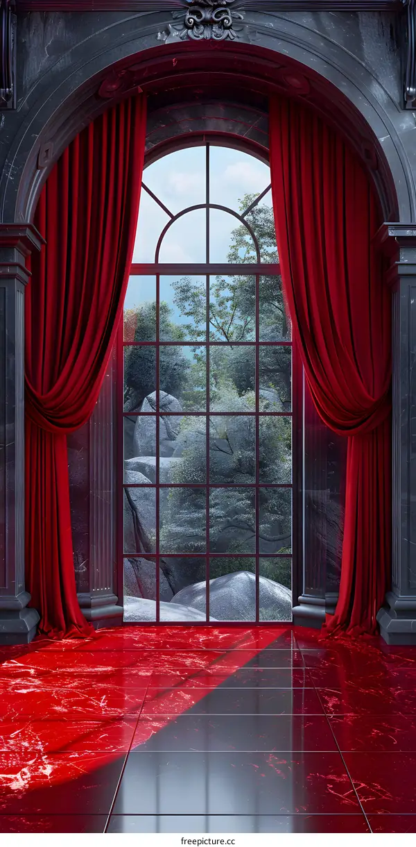 A Gothic castle window