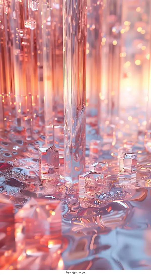 crystal clear water droplets falling into a pool of water