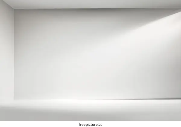 Empty White Room with Lighting Effects