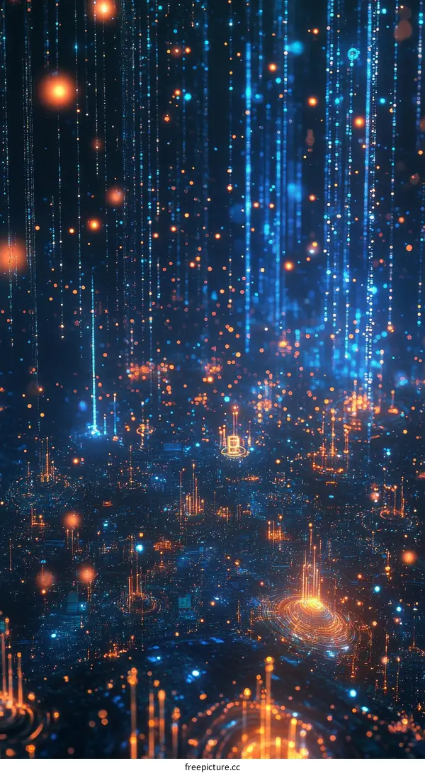 Abstract Futuristic City Lightscape