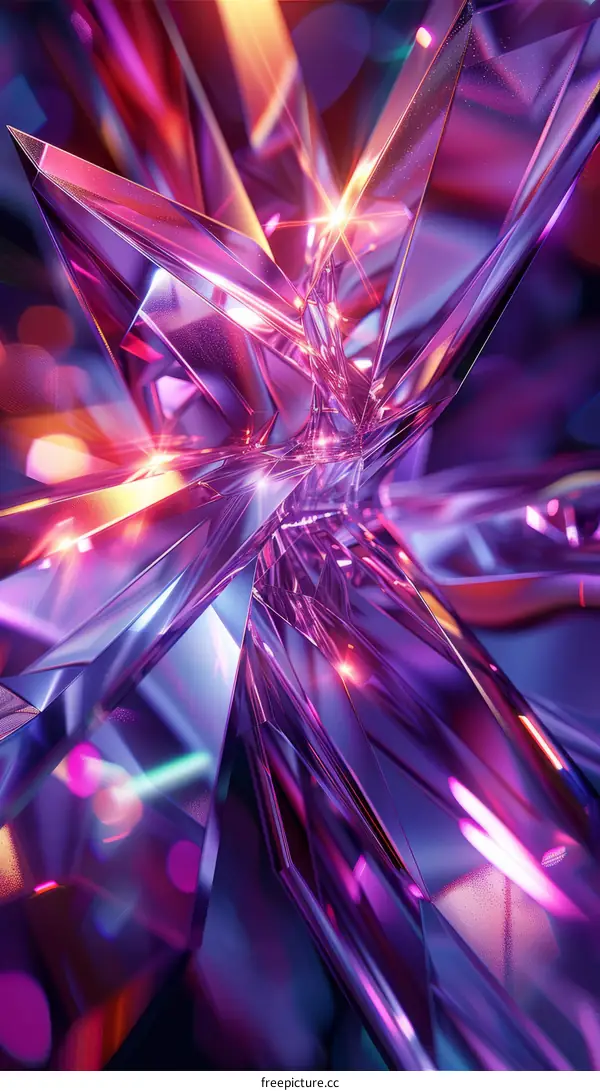 3D rendering of colorful crystal