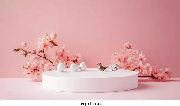 Elegant Easter Display with Blossoms