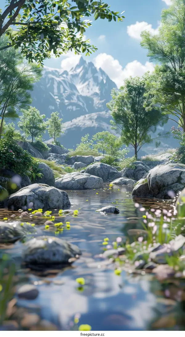 Stones in Mountain River