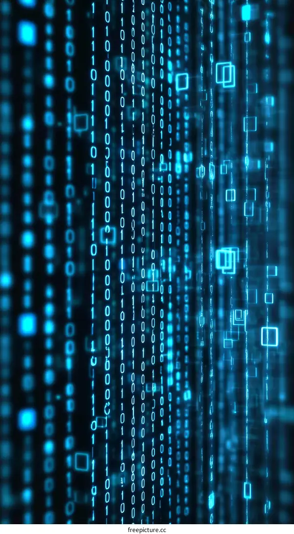 Binary Code Abstract Digital Art