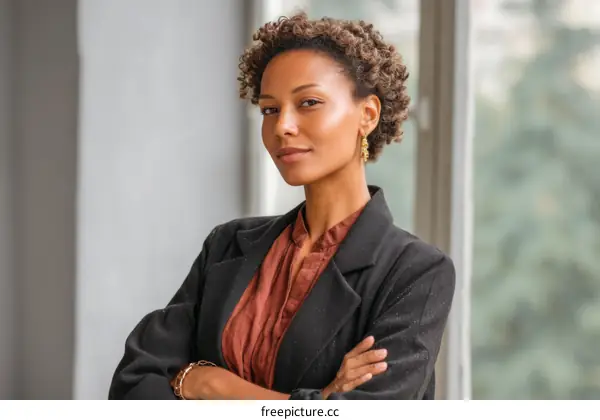Confident African American Business Woman Portrait