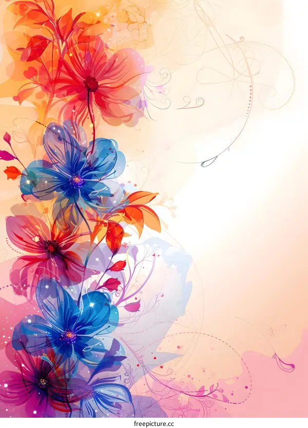 Colorful Flower Design Background