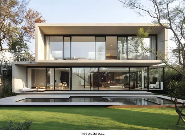 Modern Two Story House with Pool