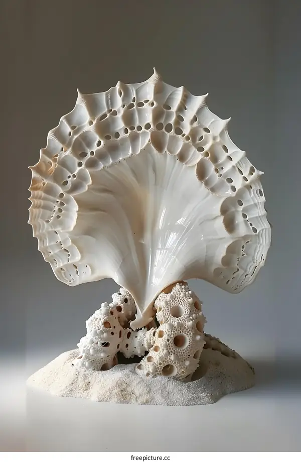 Delicate Lace Murex Shell on Sand