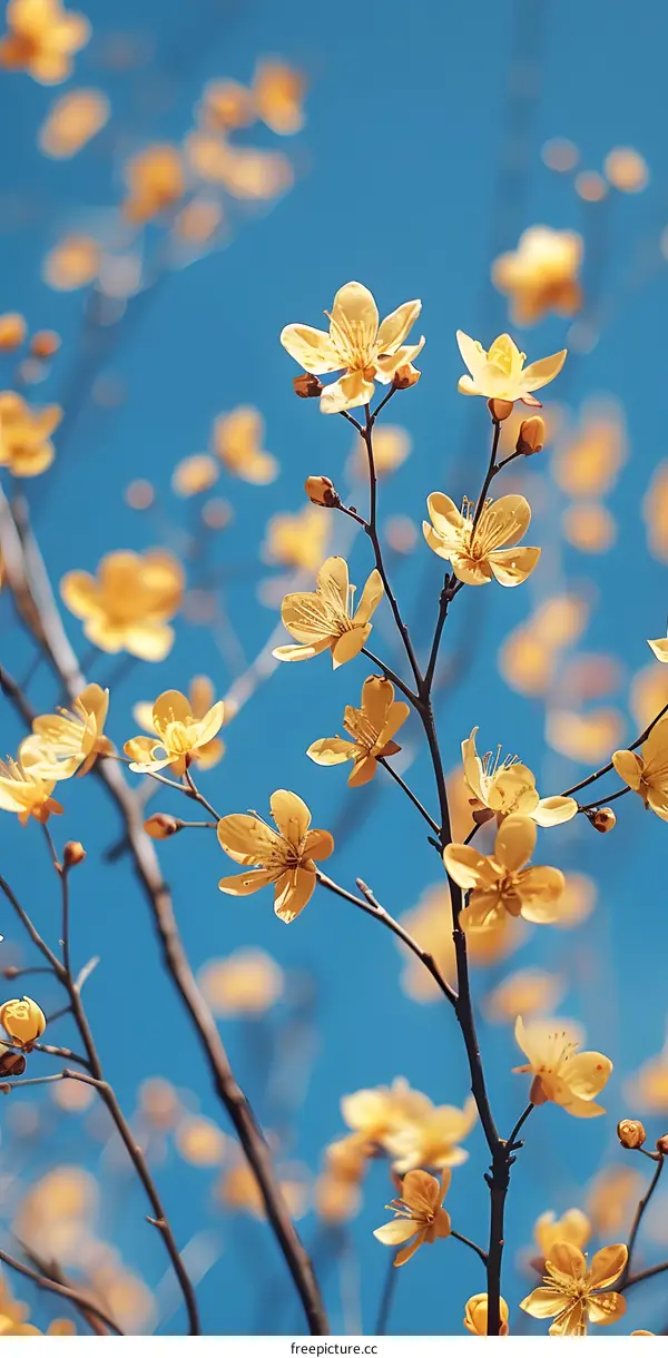 Yellow Forsythia Flowers