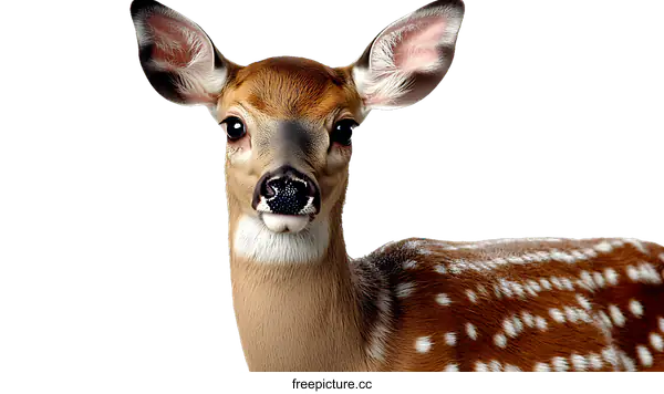 [Transparent Background PNG]Close-up Portrait of a Fawn