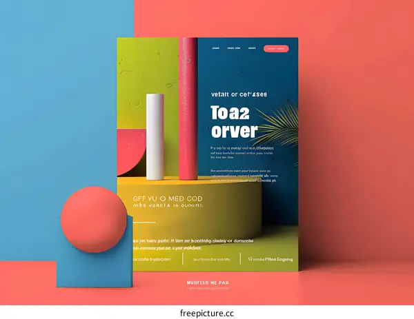 Abstract Geometric Shapes Poster Design