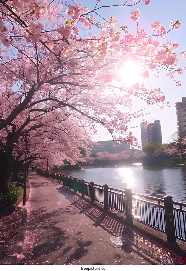 Cherry Blossom Path along the River