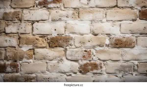 Old weathered brick wall texture background