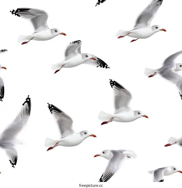 [seamless]Seagull Pattern Background