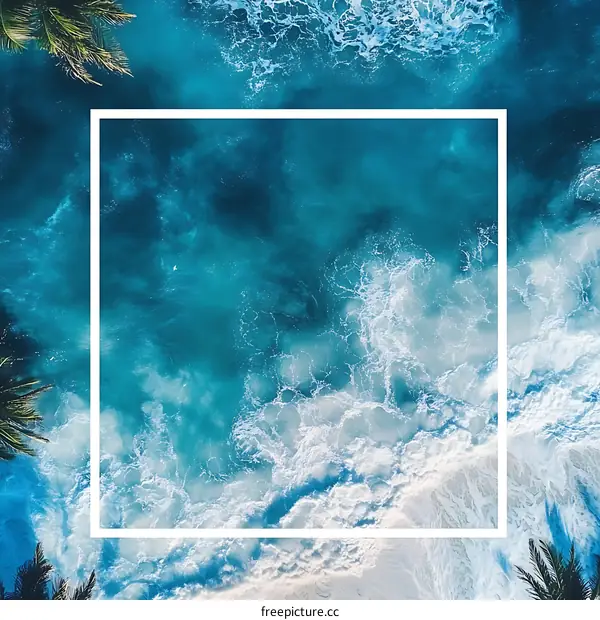 Tropical Ocean with White Frame