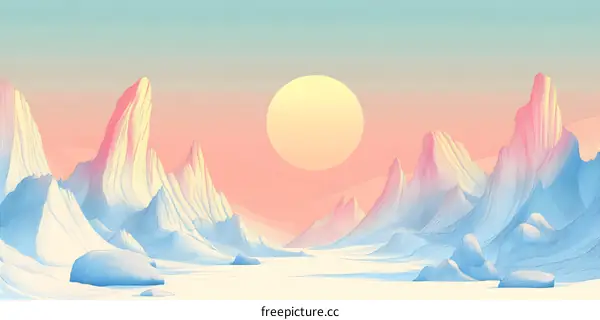 Abstract Minimalist Landscape Art