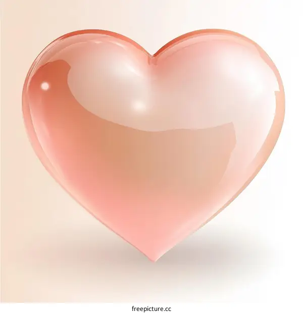 Glossy Heart Shape Illustration