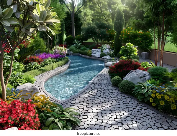 Garden landscape design renderings