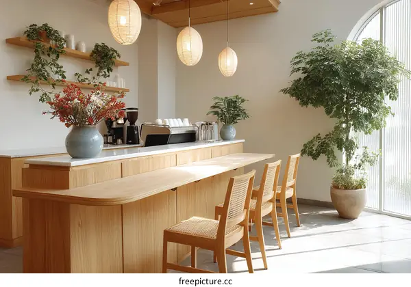 Modern Wooden Coffee Shop Interior Design