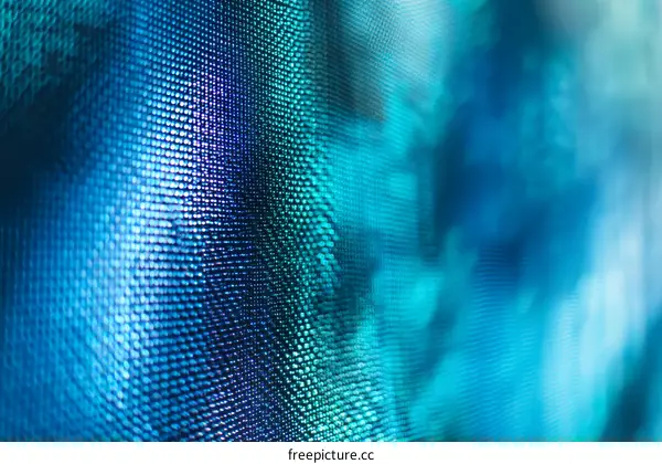 Closeup of a Blue LED Display