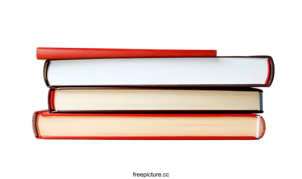 [Transparent Background PNG]Stack of Books Isolated on White Background