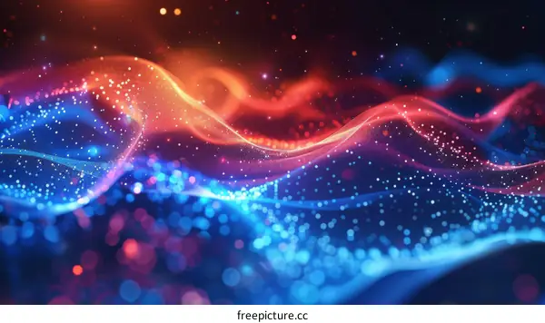 Futuristic Wave Background with Vibrant Colors