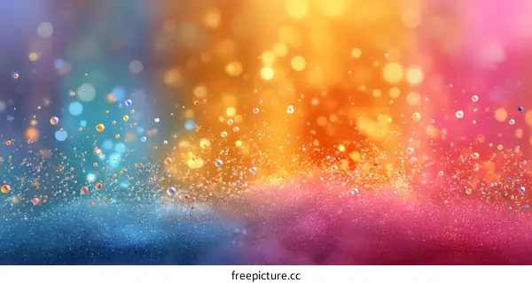 Colorful Sparkling Background with Bokeh Effect