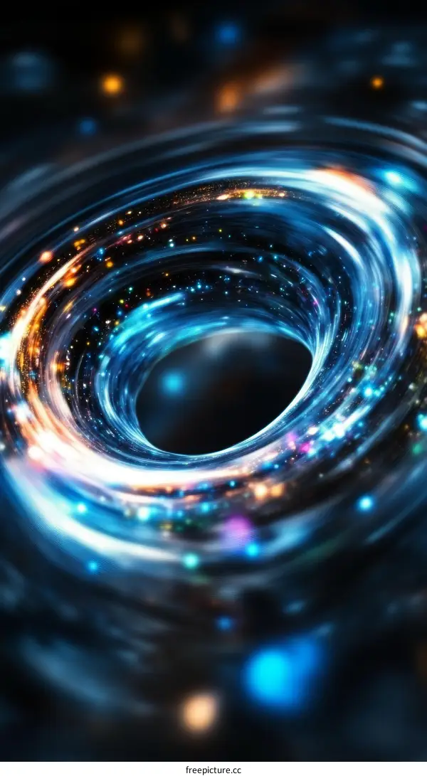 Abstract Colorful Space Spiral Vortex