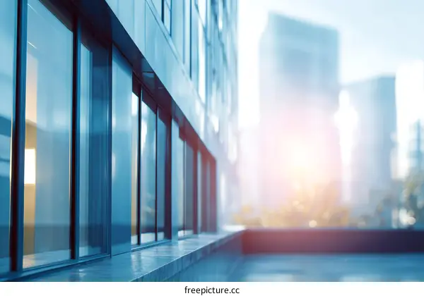 Modern Architecture Building Exterior with Glass Facade