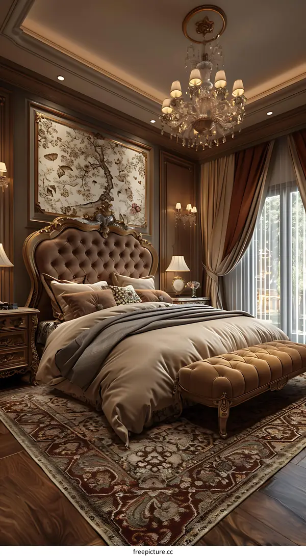 European-style luxury bedroom
