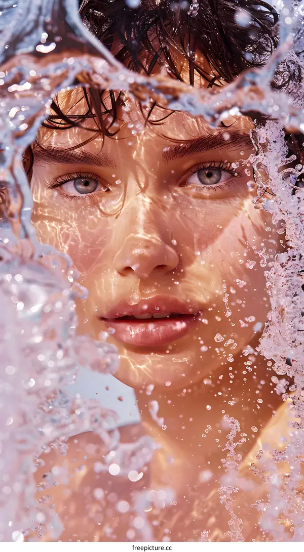 Woman with Water Splash