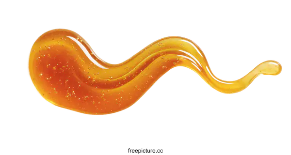 [Transparent Background PNG]Honey Drizzle Texture Close-up
