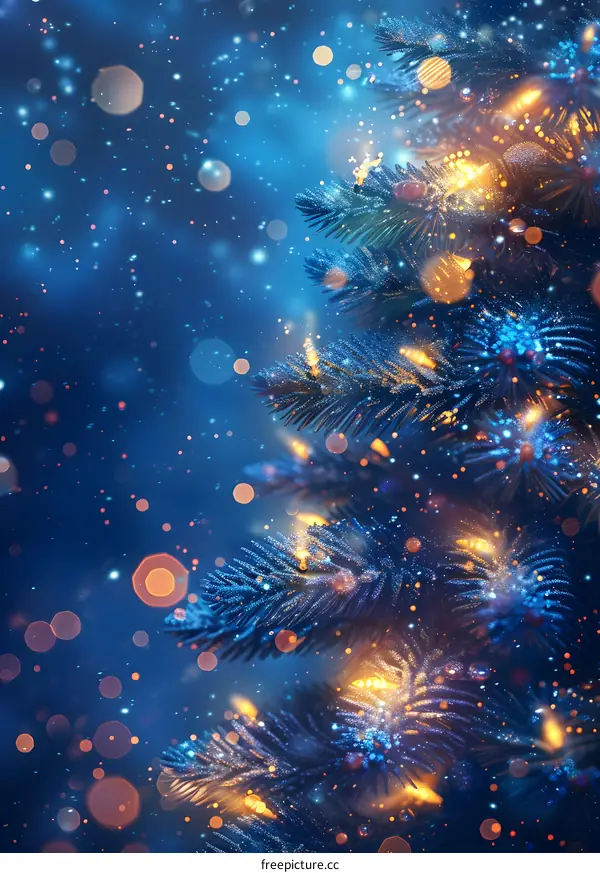 Christmas tree with fairy lights