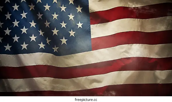 Close up of the American flag