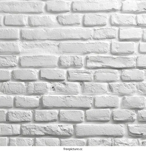 White Painted Brick Wall Texture Background