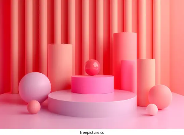 Abstract Geometric Shapes Display Background