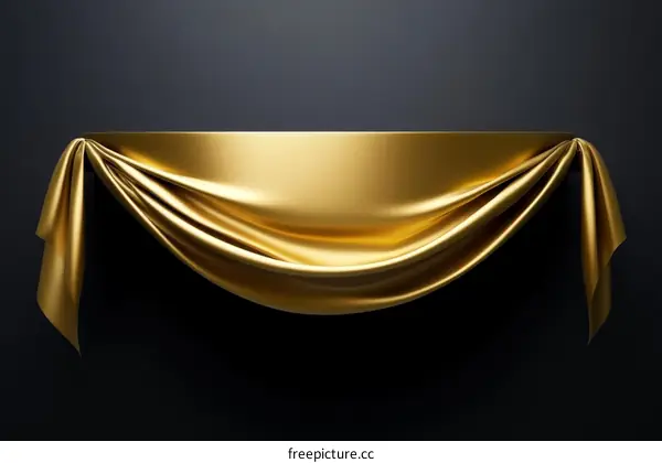 Golden Drapery Banner Background Design