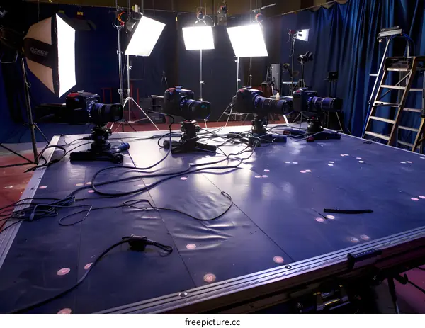 Professional Video Studio Setup with Multiple Cameras