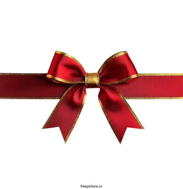 [Transparent Background PNG]Elegant Red Ribbon Bow Decoration